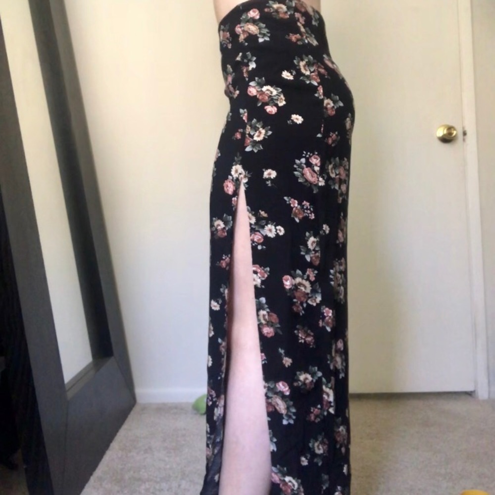 Forever 21 floral high waist skirt